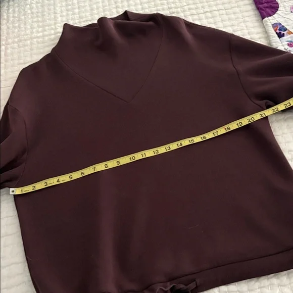 Varley Deep Burgundy /maroon High Neck Top - Picture 11 of 13